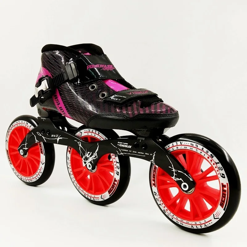 Профессиональная Обувь для катания на роликовых коньках с 3 колесами из