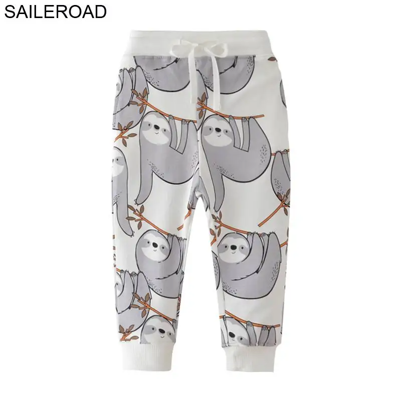 7040 same picture SAILEROAD 2-7Years Мультфильм Динозавров Малыша Мальчик Брюки Осень Случайные Шаровары Хлопок Брюки Мальчики Спортивные Брюки для Мальчика - Цвет: 7040 same picture