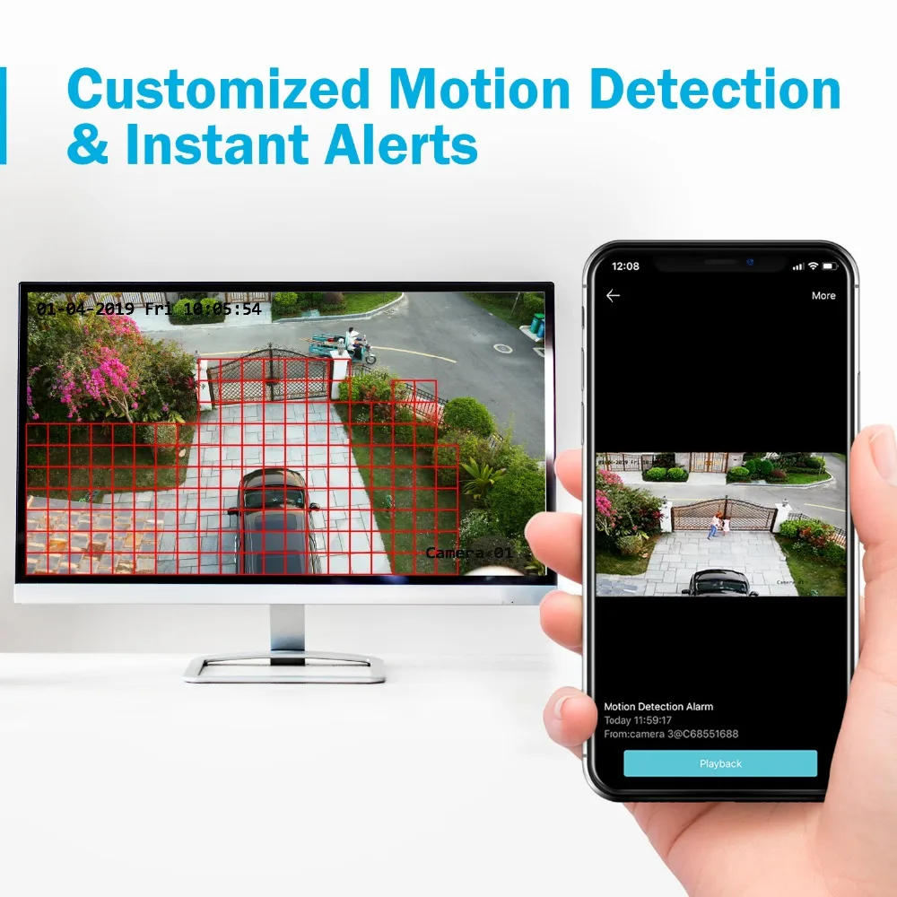 ANNKE 1080P CCTV камера DVR система 8 шт. Водонепроницаемая 2.0MP HD-TVI черная купольная s