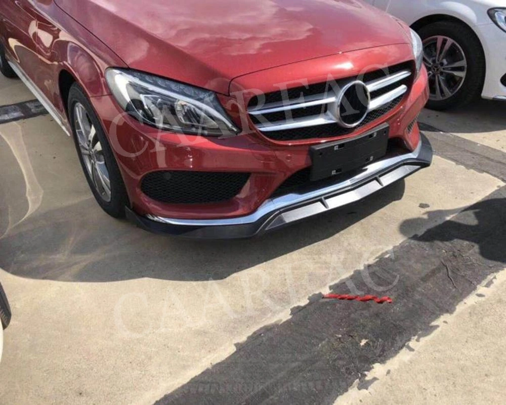 C класс ABS передний бампер спойлер для Mercedes Benz W205 C43 AMG C200 C300 не для C63- автомобильный Стайлинг 3 шт
