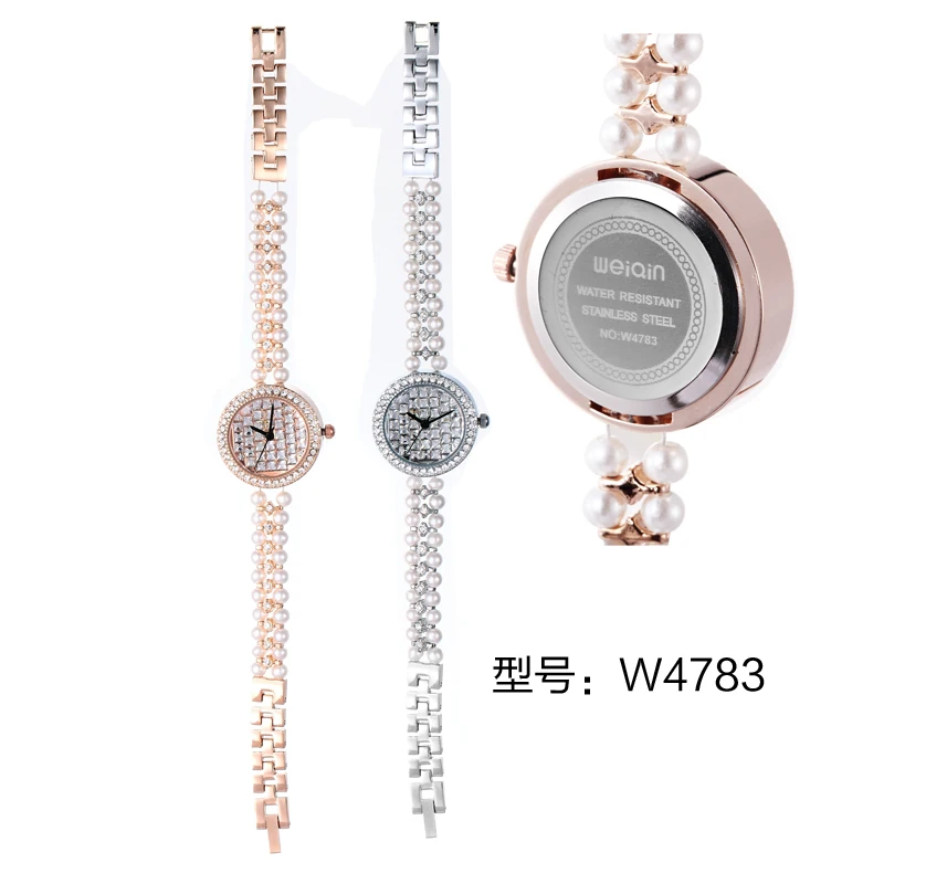 Weiqin женщины Дамы новые часы лучший бренд класса люкс Розовое золото