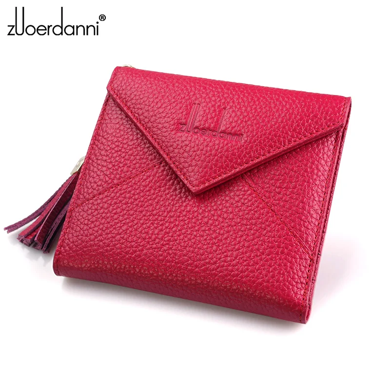 Женские мини-кошельки-конверты с кисточкой и подвеской Короткие Бумажники из