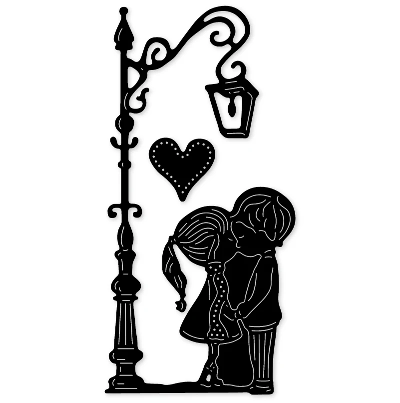 Металлический трафарет Love Boy kissing лампа в виде девушки для рукоделия альбом