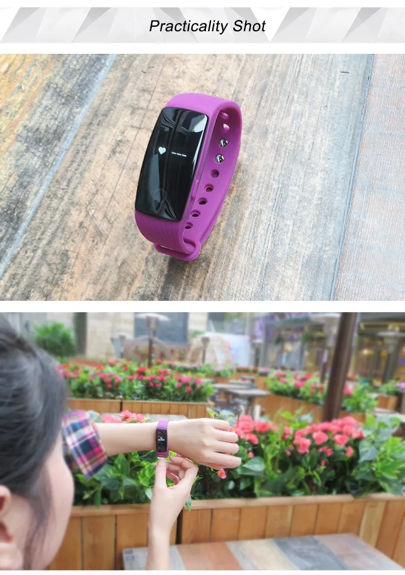 EnohpLX ID 107 ID107 Bluetooth умный Браслет, умный браслет, пульсометр, браслет, фитнес-трекер r для Android iOS
