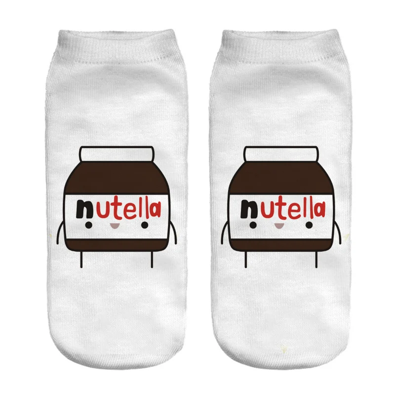 Nutella/забавные носки короткие женские с объемным принтом милые корейские | Женская