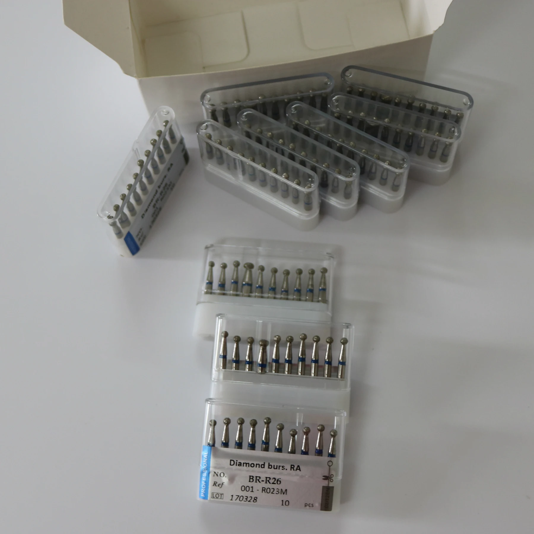 100 шт. стоматологическое лабораторное Инструменты Набор алмазных боров для