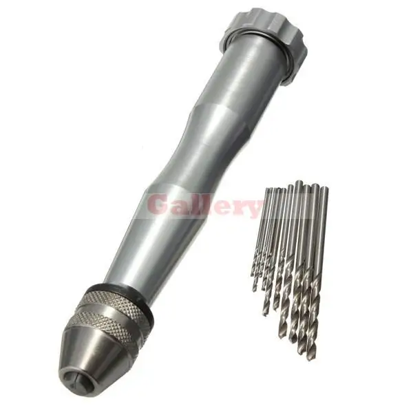 

2015 New Arrival Herramientas Saw Taladro 3 Sets Lot Mini Micro Aluminum Hand Cutting Tools with Keyless Chuck 10 Twist Bits