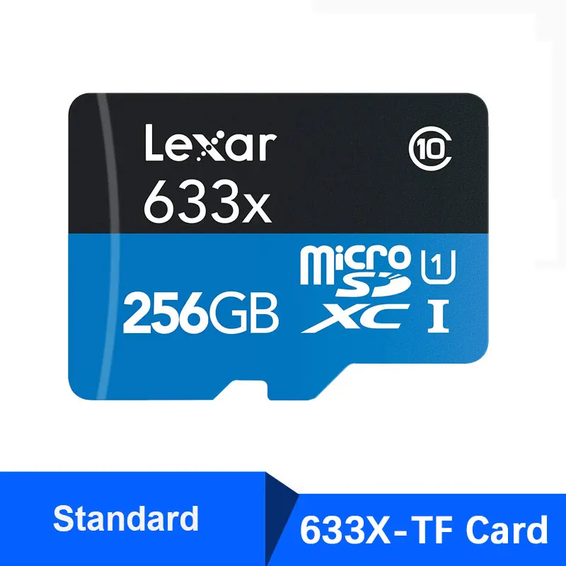 633X-256GB-Standard Флешка Lexar Micro SD 128 GB 256 gb 16 GB 32 ГБ Памяти высокоскоростная карта до Max 95 м/с 64 Гб Class10 микро сд картао де memoria TF флэш-карты - Емкость: 633X-256GB-Standard