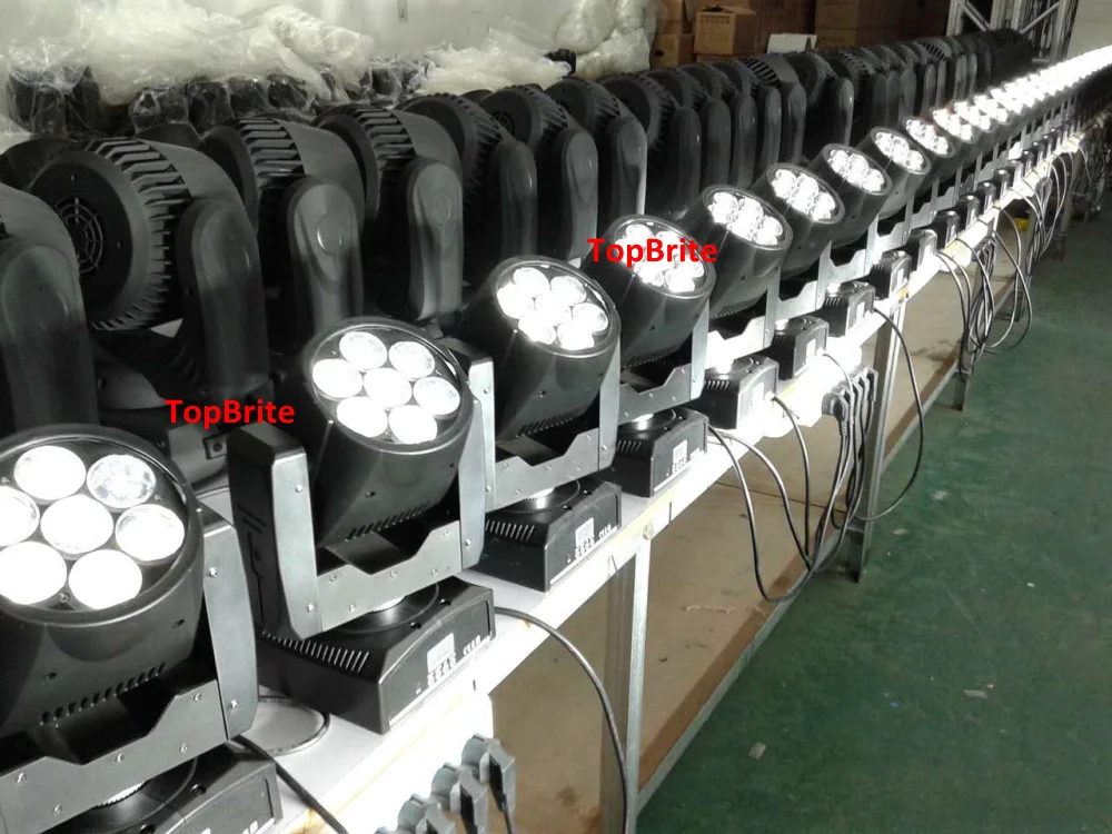 Светодиодный прожектор с движущейся головкой 8 шт./набор 7x12 Вт RGBW четырехъядерный