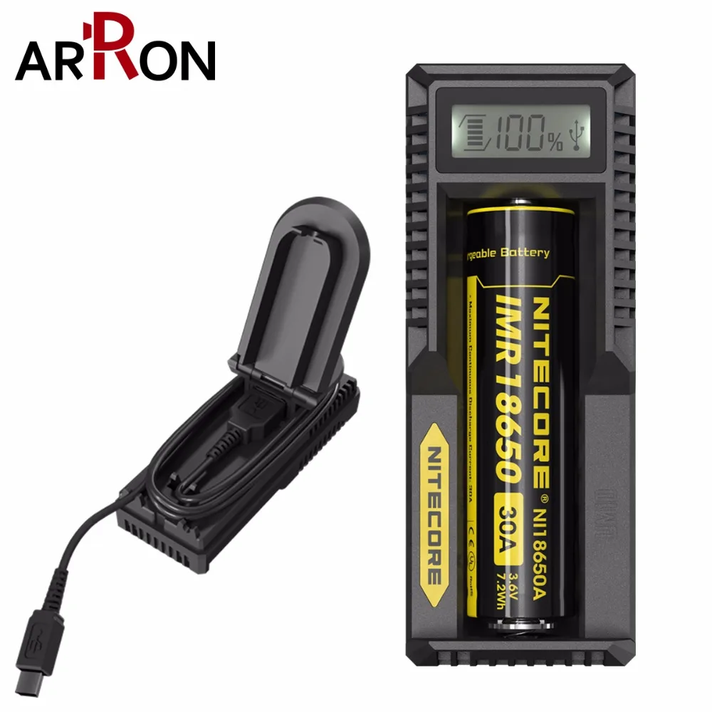 Nitecore UM10 UM20 ЖК-дисплей Цифровой Смарт USB зарядное устройство 18650 17650 17670 RCR123A 16340 14500 зарядное устройство