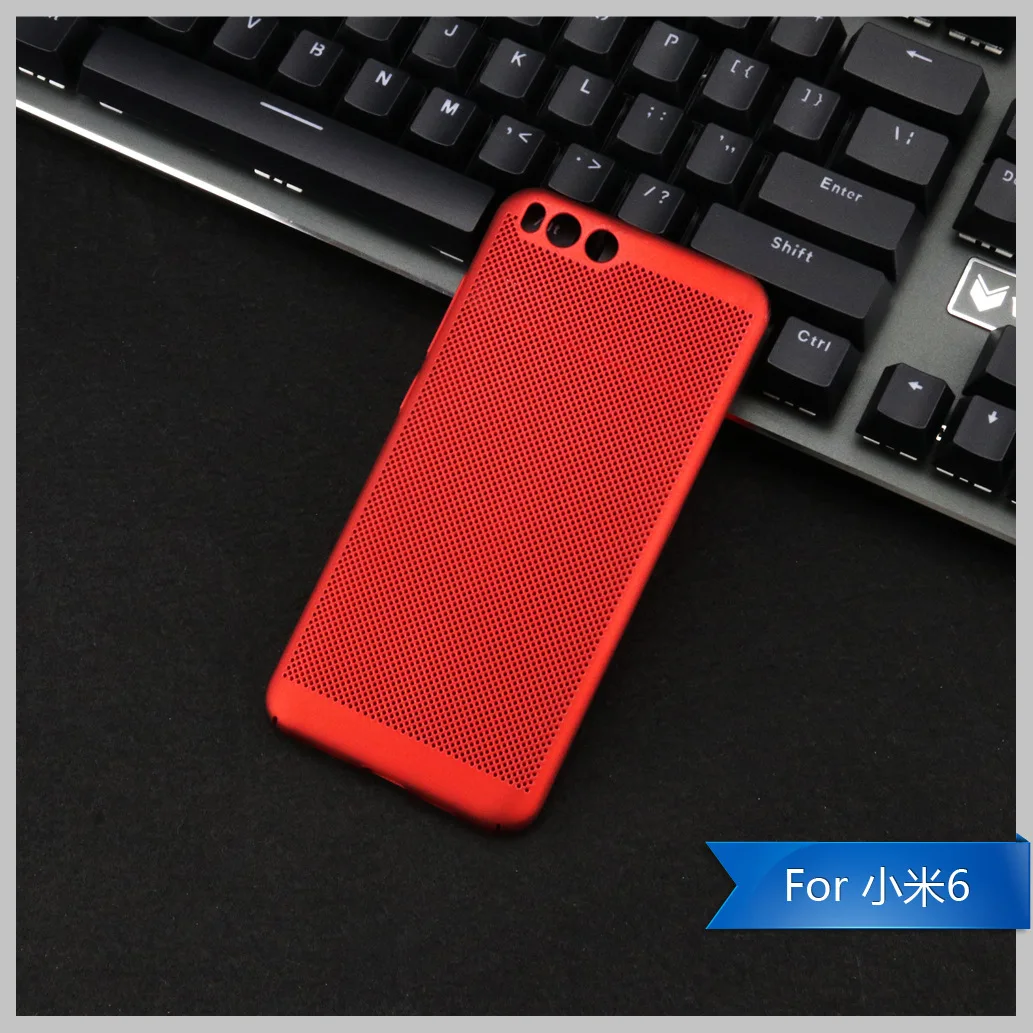 Luxury Hard Plastic Case For Xiaomi MI6 MI5 5S 5s Plus 5C 5X Mobile Phone Cover with Grid heat dissipation function |