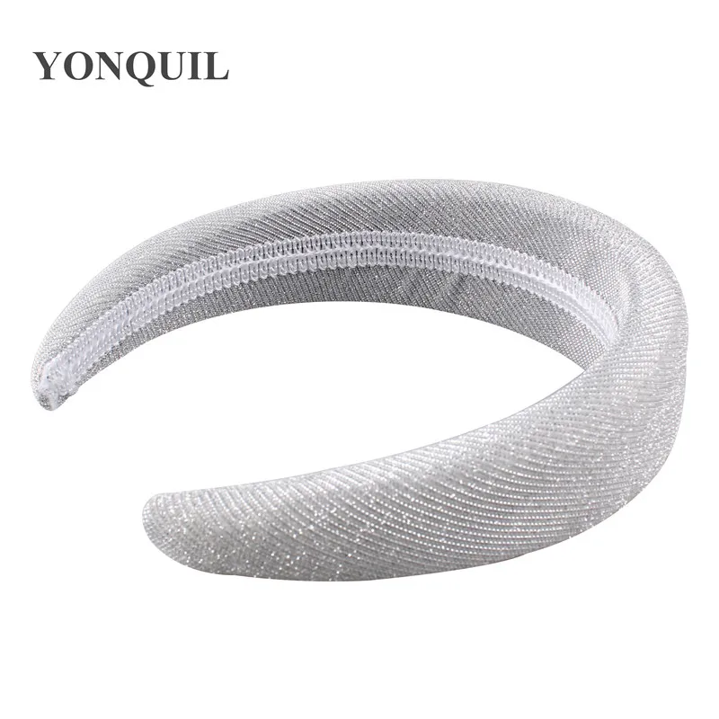 Серебряные блестящие толстые губки бархатные повязки на волосы голову для