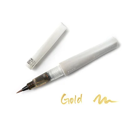 gold 1 шт. японская Kuretake цветная мигающая мягкая ручка 16 краски акварелью принадлежности для рисования маркер кисть Набор - Цвет: gold