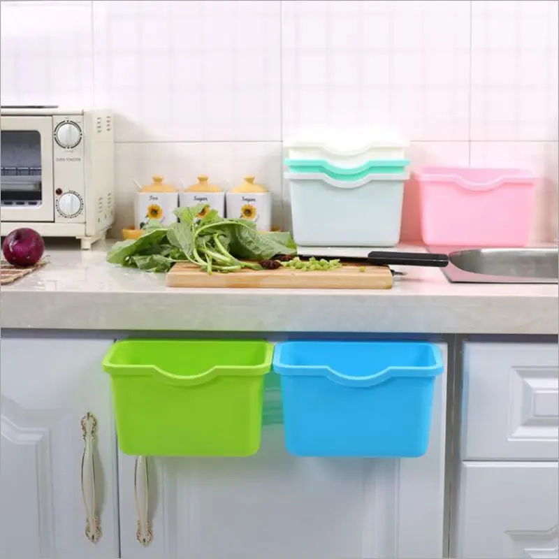 Подвесная кухонная коробка для мусора домашняя дверь шкафа мусорный бак