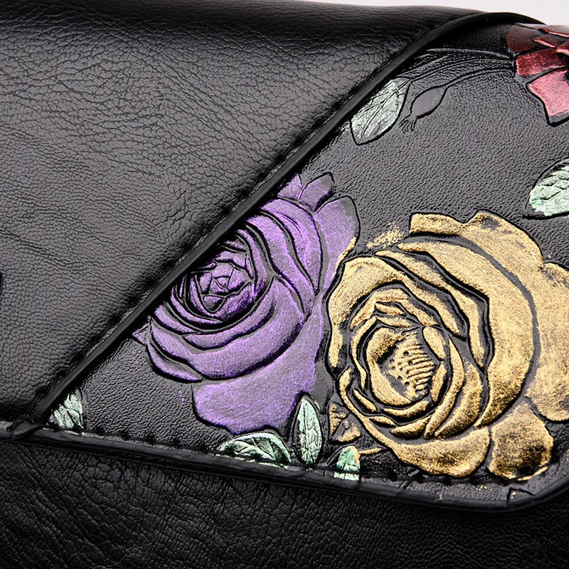 2018 Осенняя новая комбинированная ручная роспись на одно плечо косая Сумка