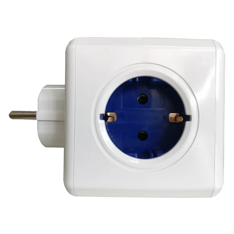 Allocacoc разъем питания ЕС Plug Мощность Strip 4 розетки 2 адаптер usb-портов Расширение адаптер умный дом Multi включен синий