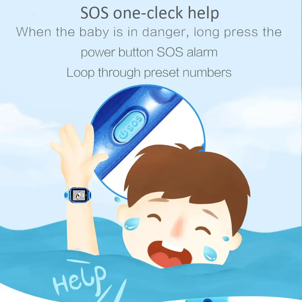 TWOX M06 Smart Watch Child GPS Phone Positioning 1.44 Inch Color Touch Screen For Children Q50 Waterproof Baby | Электроника