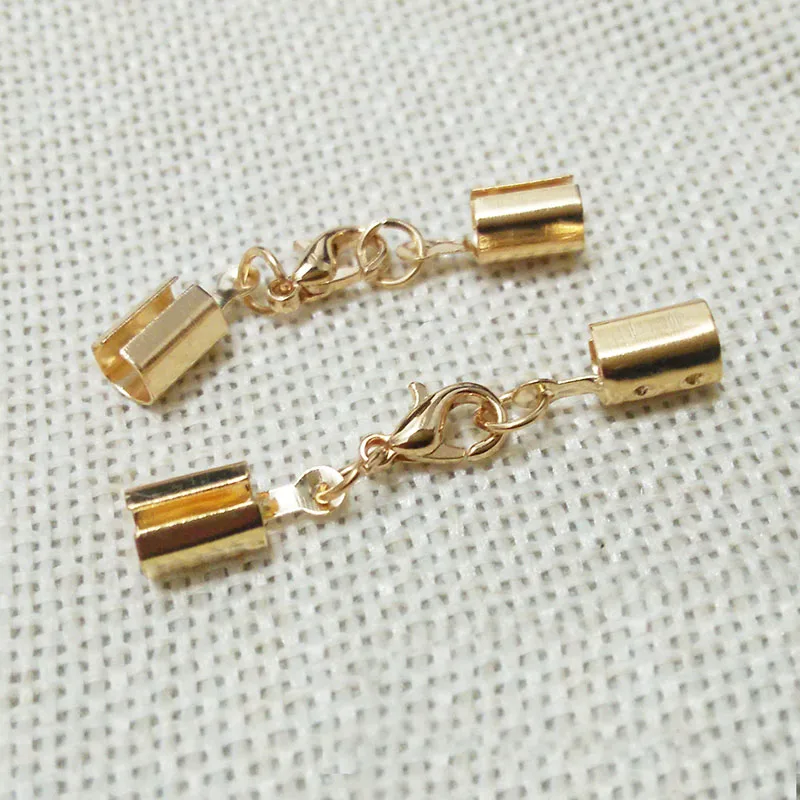 Обжимные концы leateher шнур ожерелье веревки обжимные концевые наконечники с