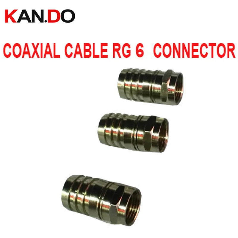 20 шт./лот CATV RG 6 коаксиальный кабельный Фидер F коннектор RG6 TV соединительное