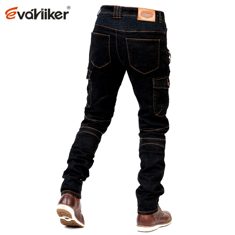 New Khaki Black Blue Motorcycle Pants Men Moto Jeans Zipper Protective Gear Motorbike Trousers Motocross Pants Moto Pant