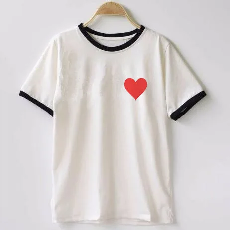 Women Hipster Funny Tee T-Shirt Red &amp Black Ringer T Shirt Tumblr t-shirts Fashion Tshirts Graphic Tees Tops Femme Camisetas Hot | Женская