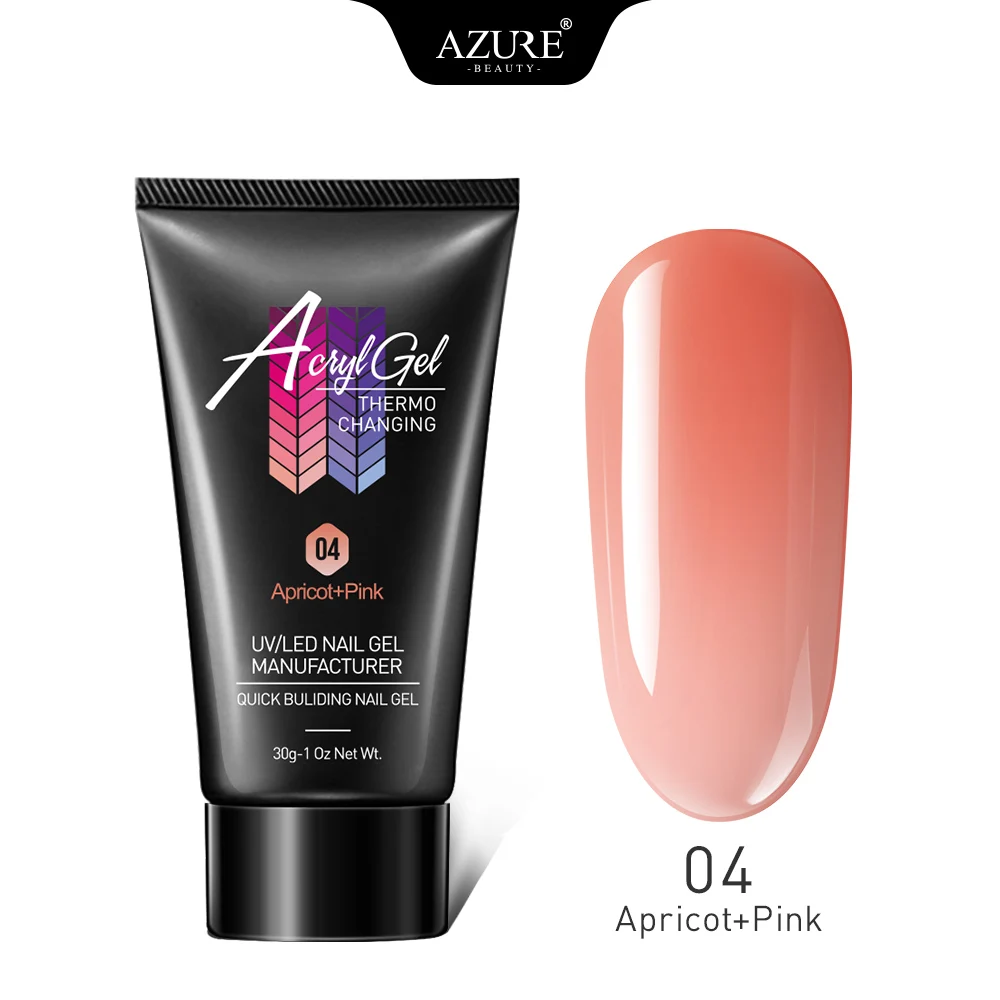 Azure beauty, удлиняющий дизайнерский УФ-гель для ногтей, дизайн ногтей «сделай сам», температурный хамелеон, удлиняющий светодиодный гель, долговечный удлиняющий лак для ногтей - Цвет: Temperature Builder