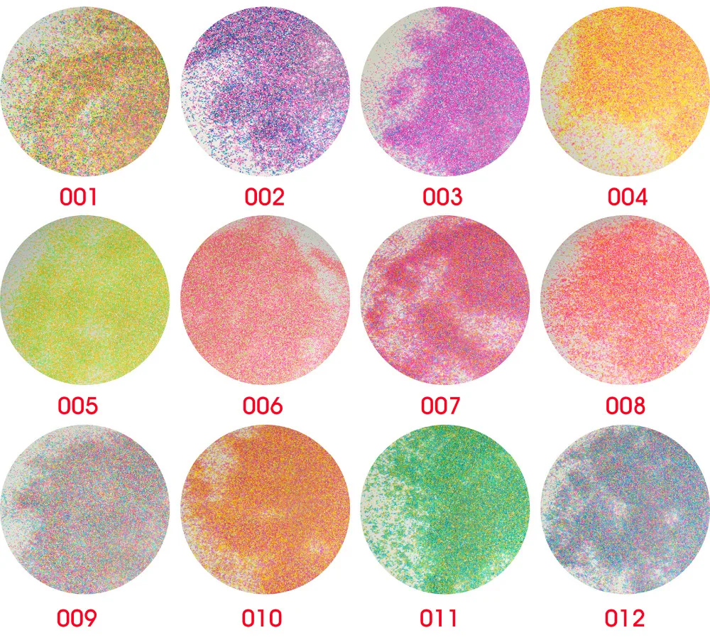 

12colors 1/128"(0.2mm)Neon Shining Nail pigment Glitter Dust Powder put in Gel nail polish Glitter Craft Decoration