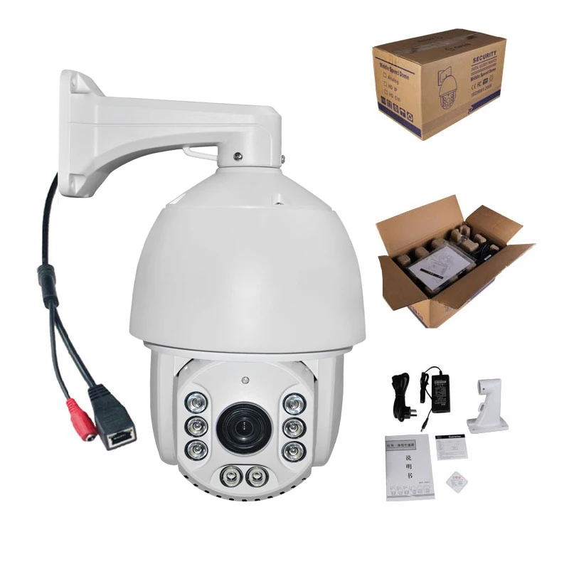 2.0MP 1080P IP PTZ высокоскоростная купольная 20x Zoom наружная 150 м ИК Лазерная Сеть Onvif