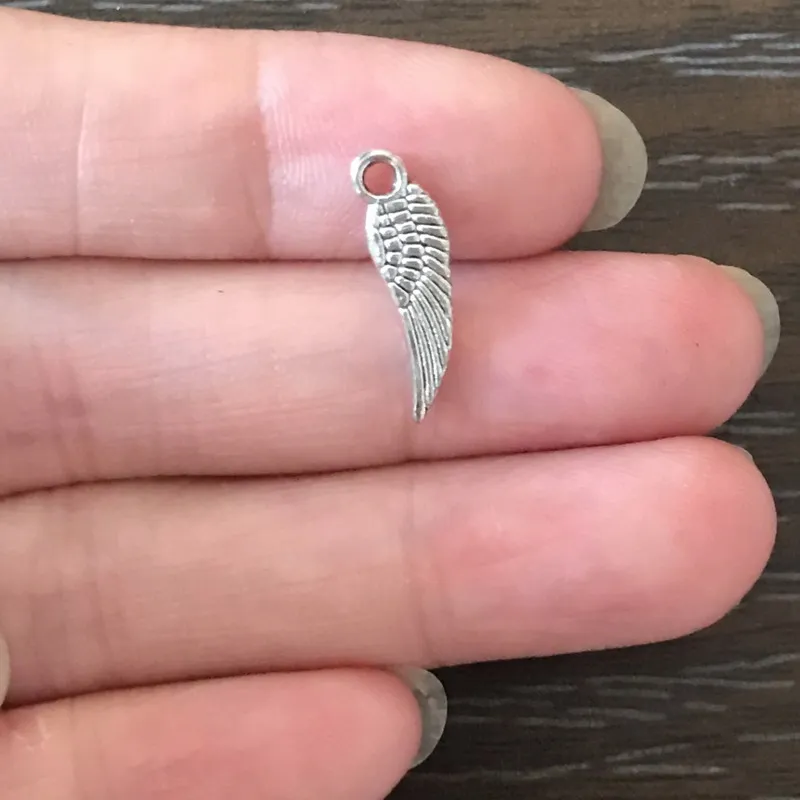

20PCS Bohemian SMALL Angel Wing Charm Zinc Alloy angel wing Pendant Charm for Bracelet Necklace Earrings Jewelry Making DIY