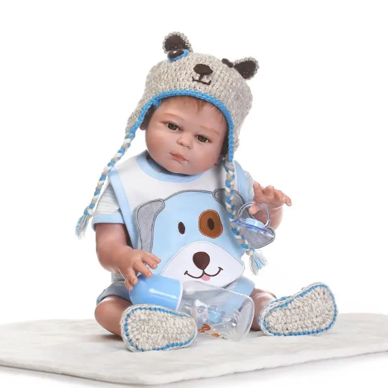NPK 50 см реалистичные куклы Reborn Babies полностью силиконовые ручной работы Bebes для