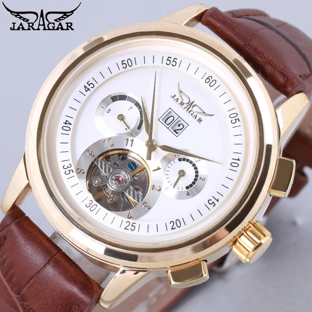 Часы наручные JARAGAR мужские механические брендовые роскошные модные