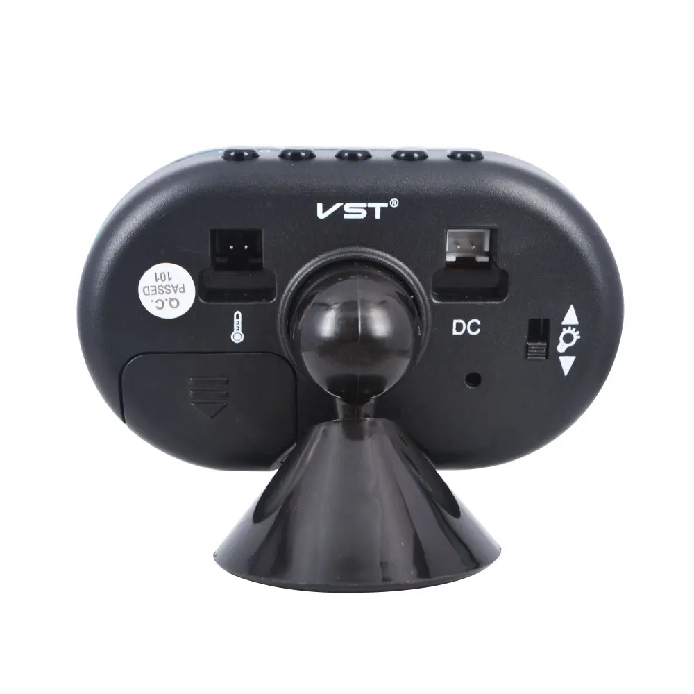 Sikeo DC12-24V, Цифровые Автомобильные часы, термометр, светодиодный, с подсветкой, автомобильный двойной Температурный датчик, вольтметр, тестер напряжения, монитор