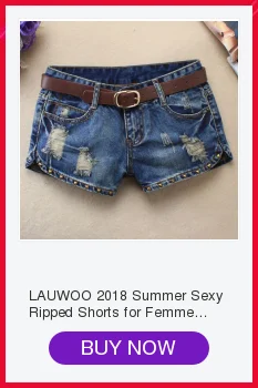LAUWOO, летние шорты, женские винтажные джинсовые шорты с низкой талией, джинсовые шорты с черепами, рваные шорты для женщин без пояса
