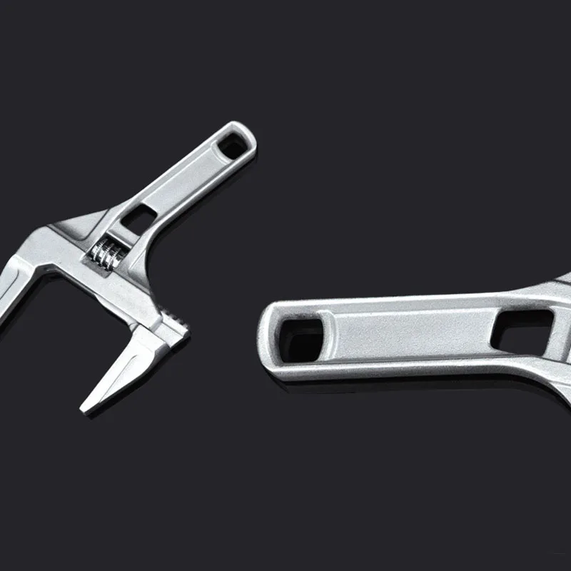 1pc Universal Snap Grip Wrench Aluminum Alloy Short Shank Large Opening Adjustable Wrench Spanner Bathroom Repair Tools