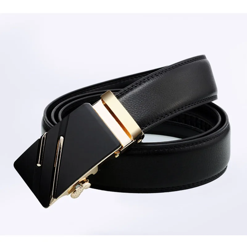 150cm men belt with stainless steel automatic buckle for mens cow real genuine leather luxury quality brand designer belts140cm