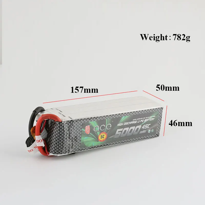 Аккумулятор Gens ace Lipo 22 2 в 5000 мА/ч батарея 6S 45C для больших видов спорта аэробика 3D