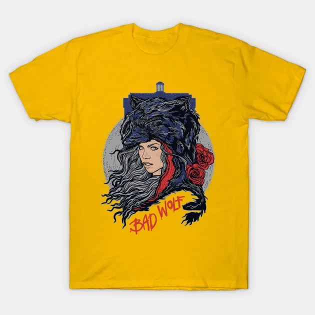 2017 clothing новый топы hipster тройники плохой волк-доктор кто-трет-рубашка короткий о