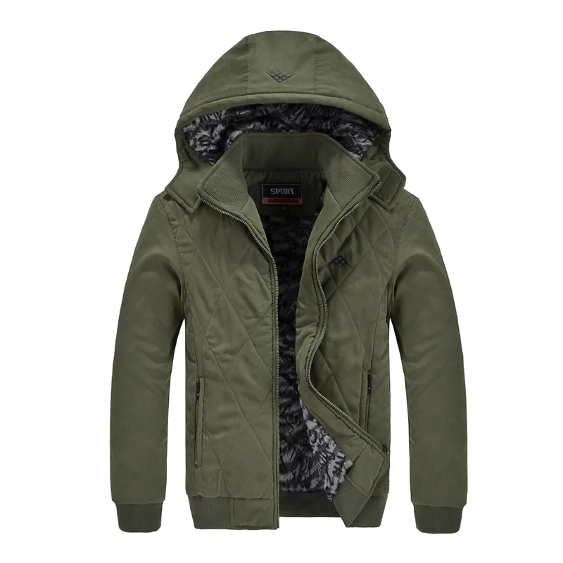 Плюс размер 5XL 6XL 7XL мужская с капюшоном и воротником зимняя куртка Пальто 76|Мужские парки| |