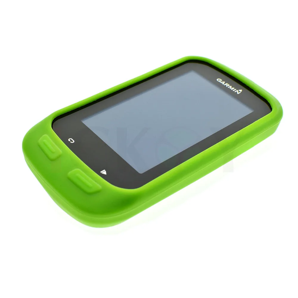 Зеленый резиновый противоударный чехол для велосипедного компьютера Garmin GPS Edge