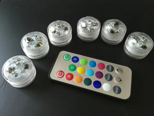 12 шт./лот с дистанционным управлением smd чайный светильник погружной Floralyte tealight