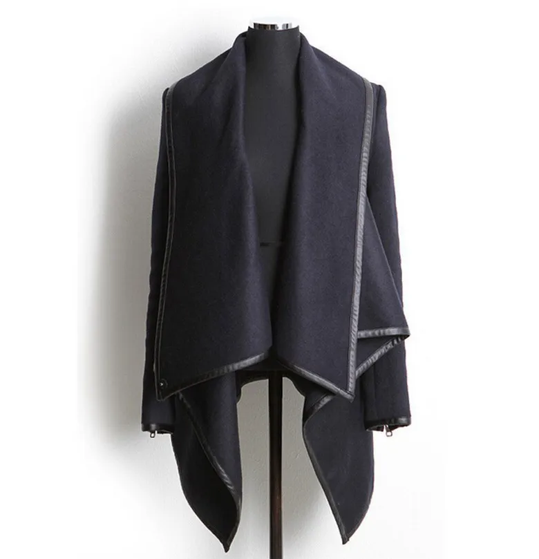 Новое Женское модное зимнее шерстяное пальто женские куртки с длинным рукавом