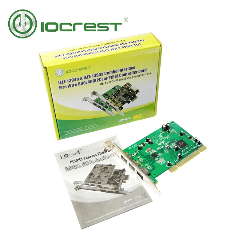 IOCREST PCI 3 порта Firewire ieee 1394 карта 2 порта 1394B и 1 порт 1394A TI8280 чипсет