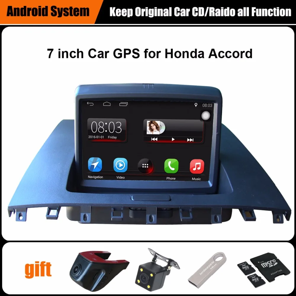 Модернизированный автомобильный мультимедийный плеер, автомобильный gps-навигатор, подходит для Honda accord 2003-2007, поддержка WiFi смартфона, зеркало-ссылка