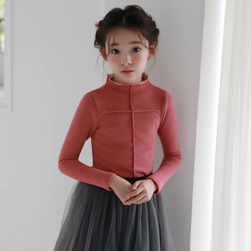 Новинка 2018 года зимняя детская Базовая рубашка утепленная Вельветовая футболка