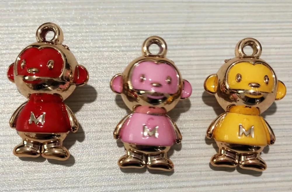 

DHLFREE 100PCS Lovely enameled Alloy Monkey Key chain Keychain Rings for Men Women Couple Lover Novelty Gift Trinket