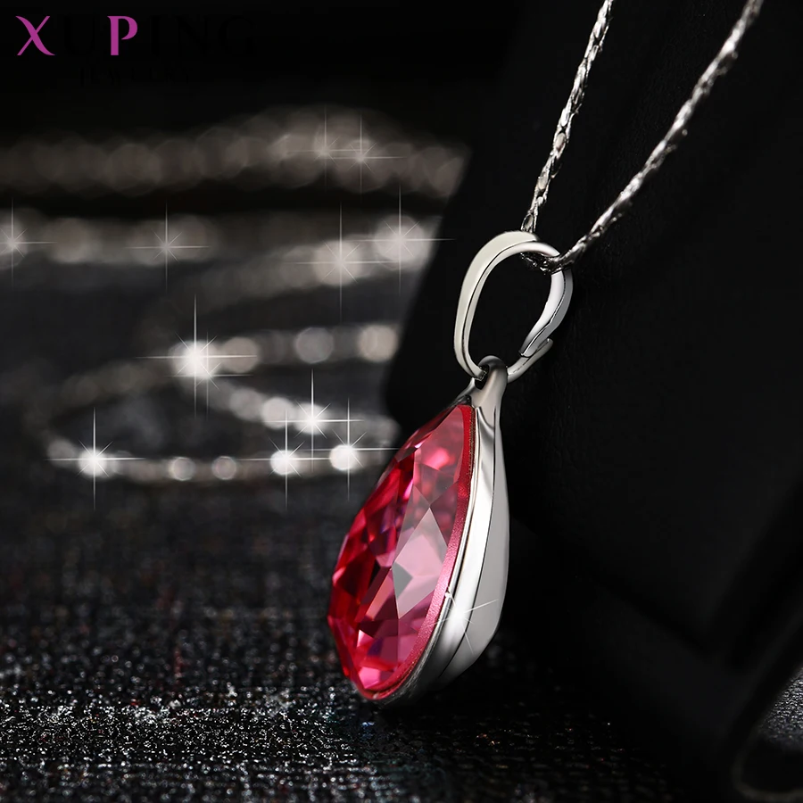 Xuping форма воды Pendantl цепочки и ожерелья Кристаллы от Swarovski высокое качество ювелирные изделия Мода Подарки для женщин M59-30192