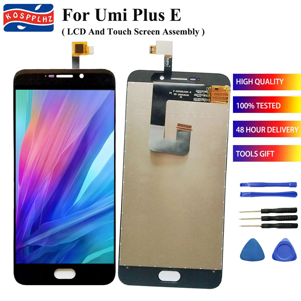 ЖК дисплей 5 дюймов для мобильного телефона Umi plus e сенсорный экран 100%
