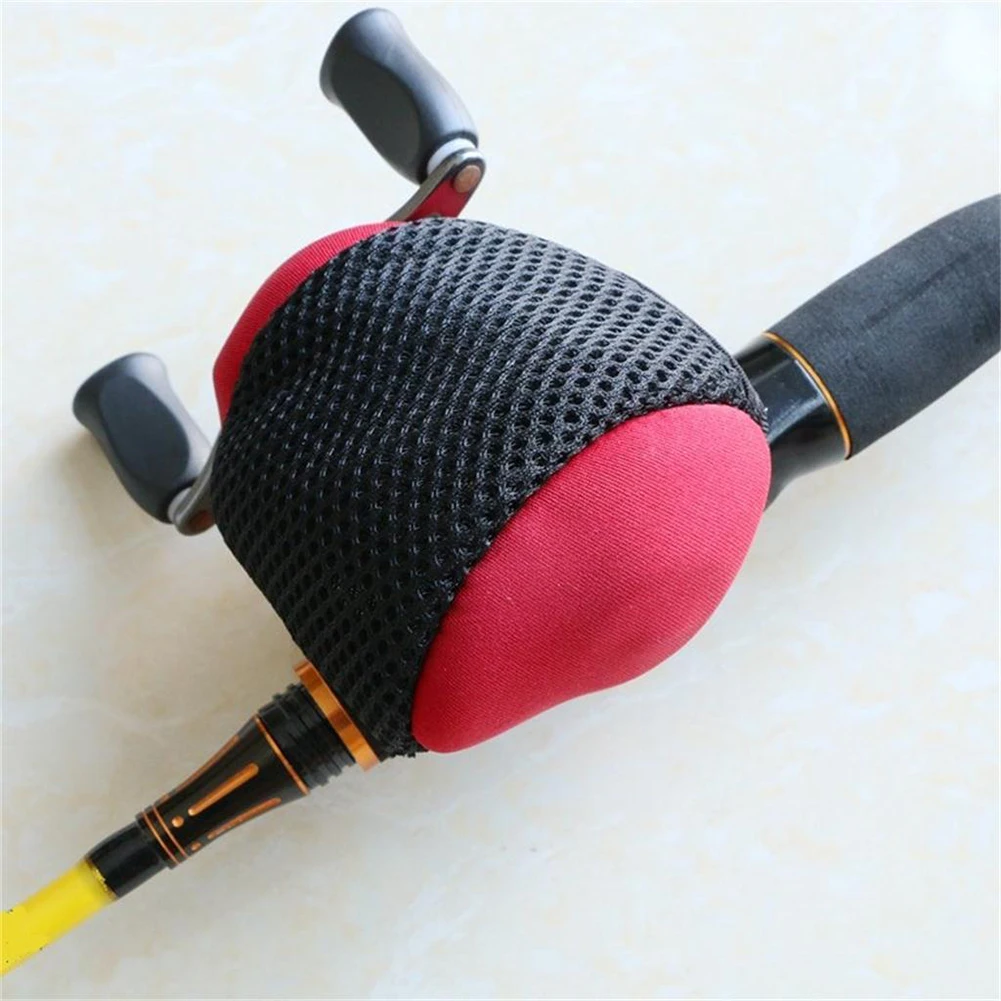 Sport Portable Outdoor Wear Resistant Water Drop Shape Rod Wheel Durable Fishman Nylon Fishing Reel Bag Trolling Elastic Mesh | Спорт и