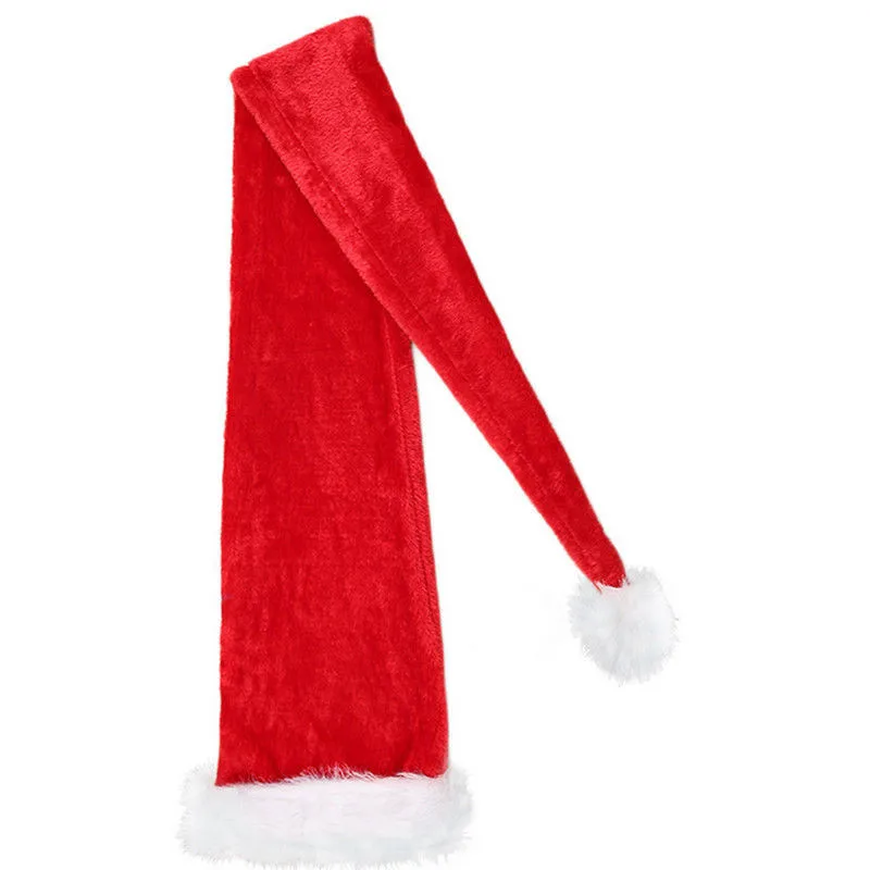 2 размера красная длинная Рождественская шапка для взрослых детей Плюшевые