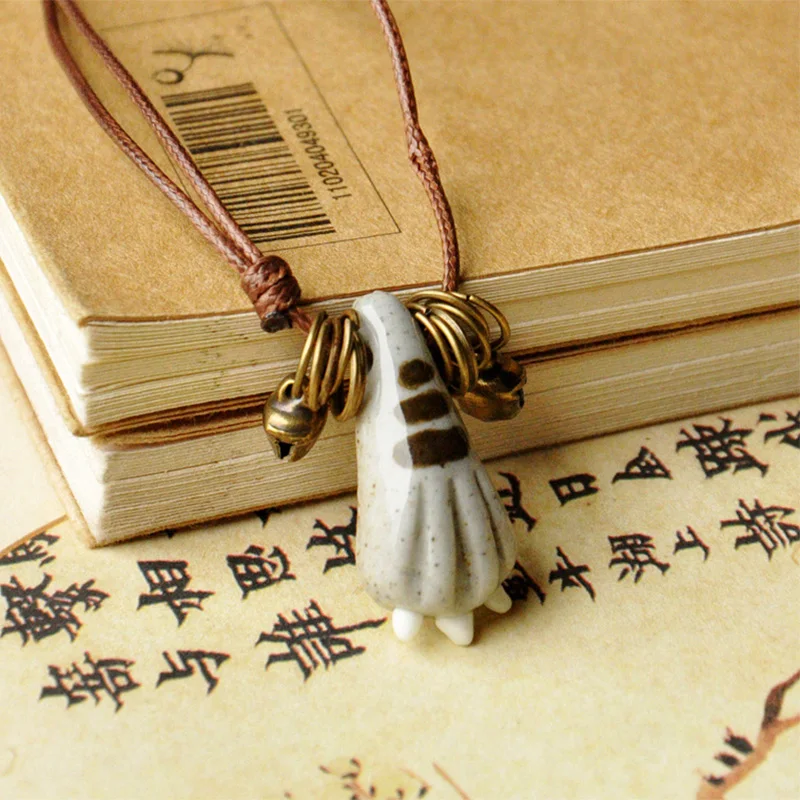 Подвески в виде ступней кошки керамические ожерелья для ног эффектное